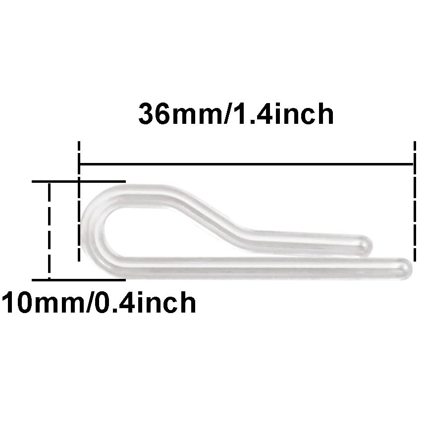 Transparent Plastic Alligator Clip for Ties, Socks, Pants, Shirts