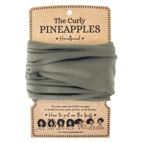 Curly Hair Head Bands for Womens Hair Adult Size Wide Headbands for Women Stretchy Non Slip Headbands for Curls Soft Cloth Yoga Workout Head Band Olive Green (Pack of 1)