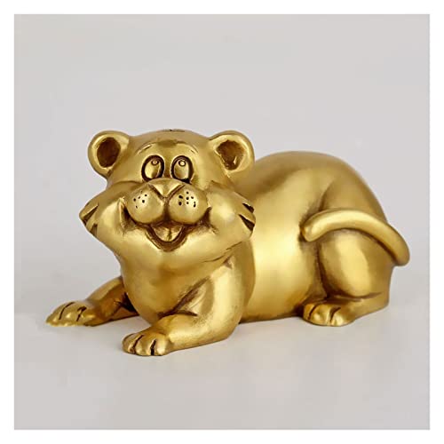 Petites sculptures figurines ornements de bureau tigre laiton
