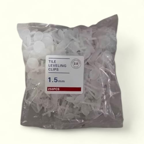 Crociere di livellamento per piastrelle 1,5 mm – confezione 250 pezzi – clips per sistema autolivellante – posa precisa gres porcellanato e ceramica – Outillage Carreleur 2.0
