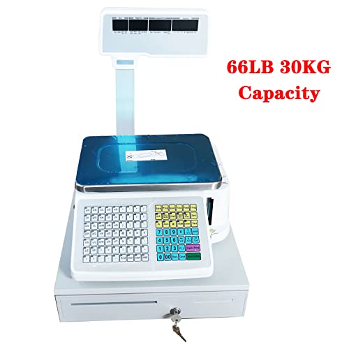 Báscula digital con impresora térmica, carga 66LB miniatura 2