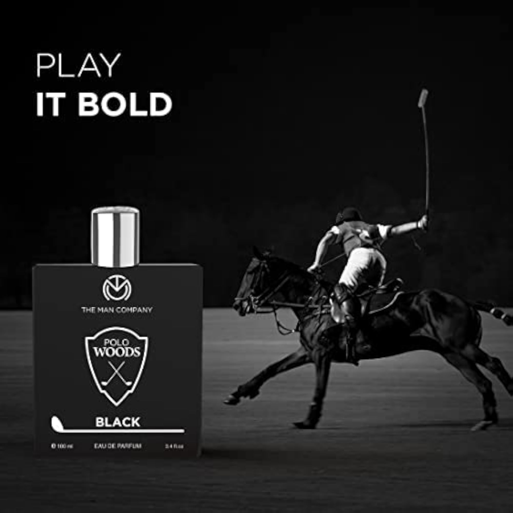 Men's Polo Black Liquid Perfume, Long-Lasting Fresh Scent