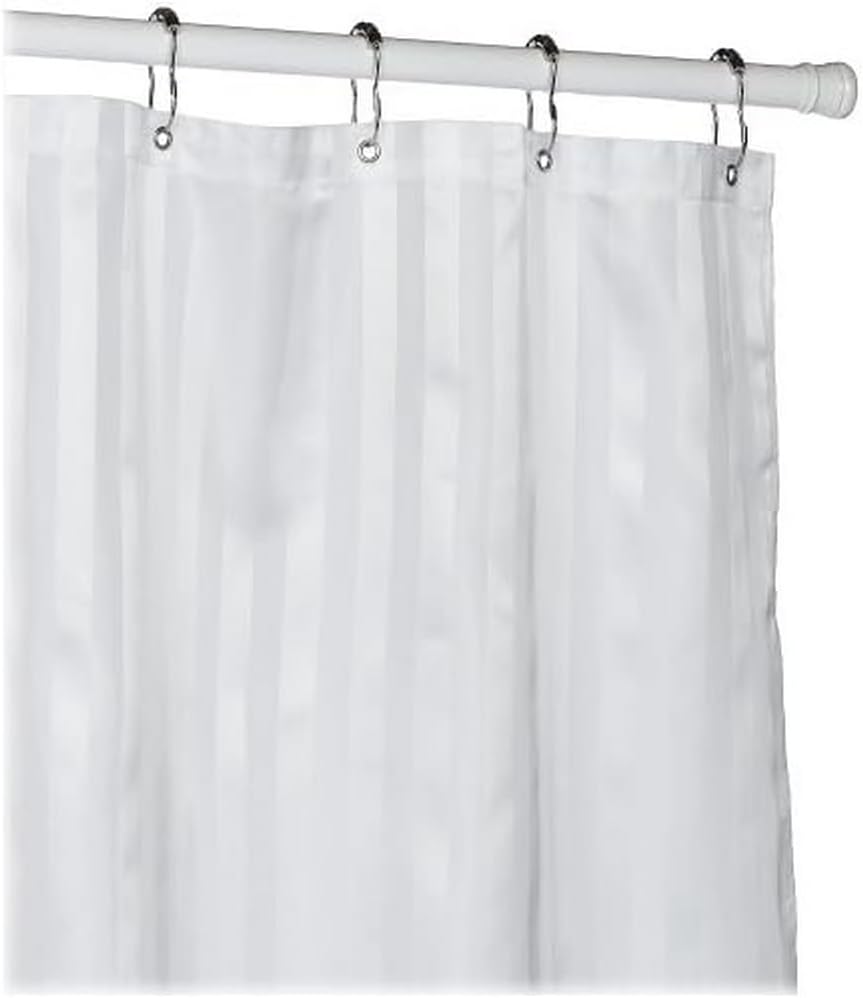 Croscill Fabric Shower Curtain Liner, 70 72inch, White