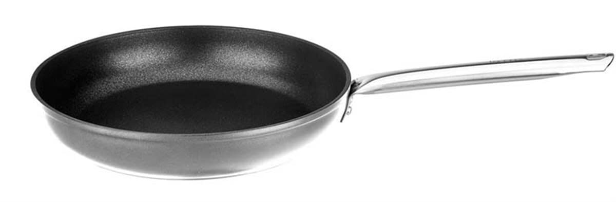 Leggno Master Titanium 24Cm Tava, Çelik Sap Metalik Gri
