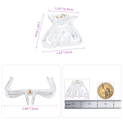 Yohama 10 Pcs Hair Clips Small Clear 1.57 In Octopus Claw Clips Mini Jaw Clips Durable Strong Grip For Women Girls Thick Hair. #TOP1