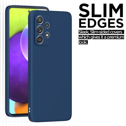 Image of Outlouders Back Cover for Samsung Galaxy A52 / A52s 5G | Camera Protection | Durable Soft Matte Silicone Bumper Case (Blue)