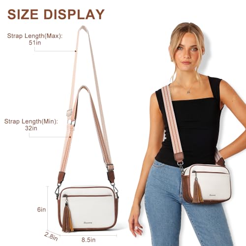 Image of Bluome Small Crossbody Purse for Women, Multi Pocket Travel Purses Crossbody Bag Shoulder Handbags with Adjustable Strap