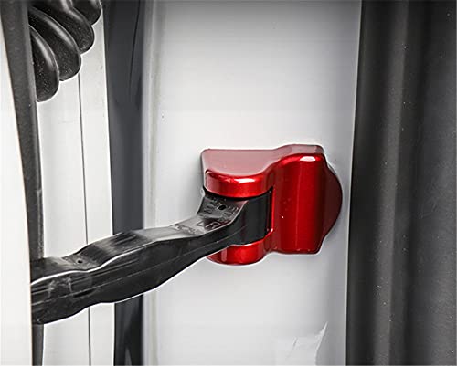 Autobro for Tesla Model 3 Model Y Door Limiter Lock Cover Buckle Cap Protector Stopper Latches Sets (Red)