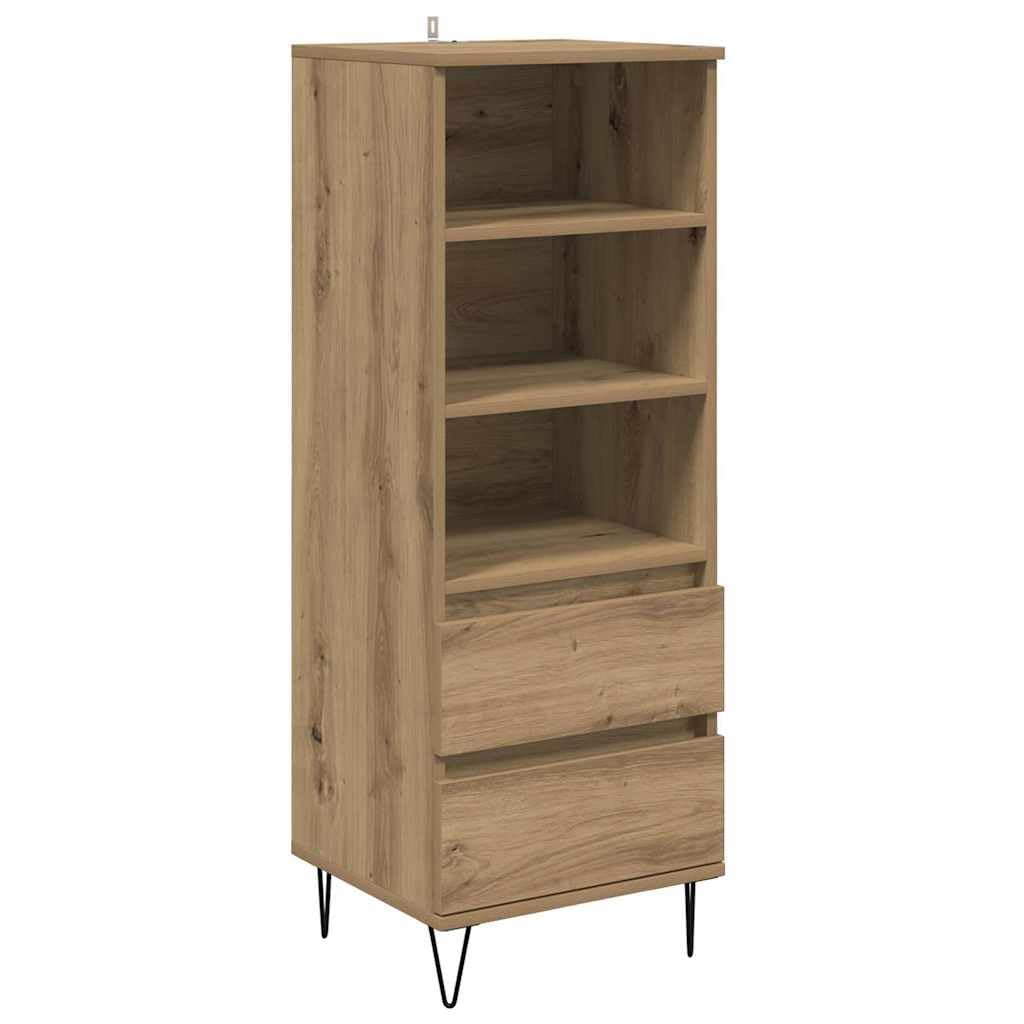 Mueble de madera de roble Artisan con patas de metal para pasillos