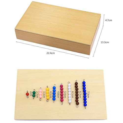 New Sky Enterprises Montessori Checker Board Beads Early Development Mathematics Material For Kids Wooden Toy #TOP4