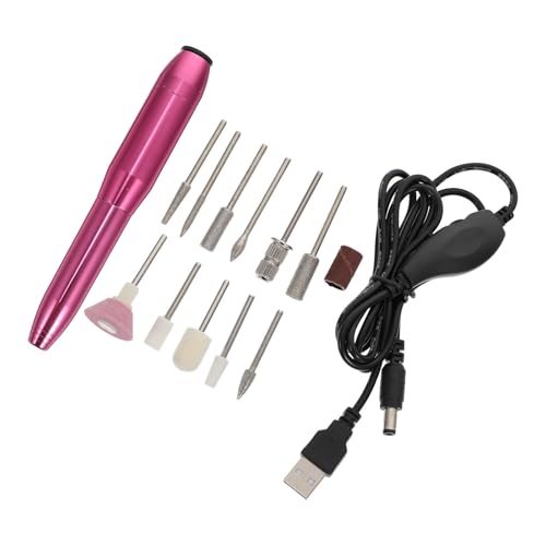 Taladro eléctrico para uñas profesional de aluminio con accesorios USB