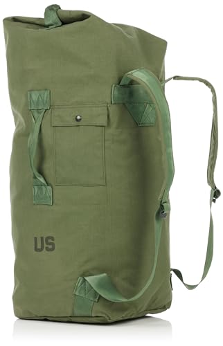 Military Outdoor Clothing Previously Issued Government Olive Drab Cordura 2 Strap Duffle Bag2