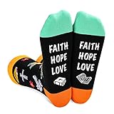 HAPPYPOP Unisex Novelty Christian Socks Religious Socks Bible Socks, Funny Faith Gifts Women Christian Gifts Men Prayer Gifts