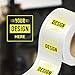 LabelsNstickers Custom Printed Standard Label Rolls - Square - 3 x 3 - Clear Transparent High Gloss Film - 125 Labels/Roll
