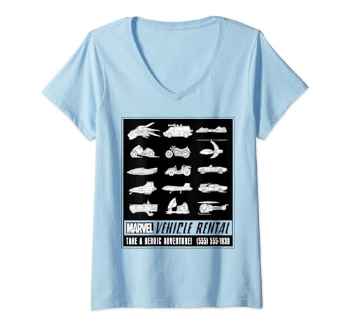 T-shirt Marvel Retro Comic Femme Col V Adventure Heroic