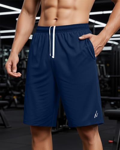 NY Threads 3 Pack Men's Athletic Shorts Quick Dry Lightweight Workout Running Gym Shorts with Pockets3