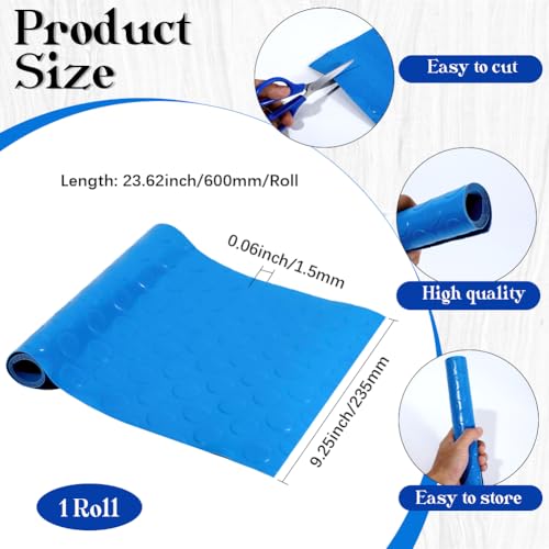 Alfombrilla antideslizante para escalera de piscina 23x60 cm azul miniatura 2