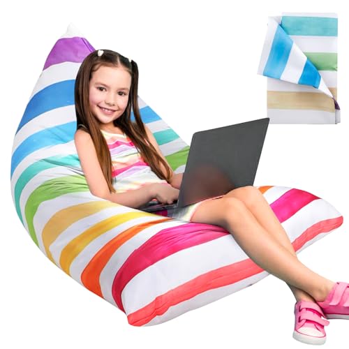 BYZESTY Funda de Puff para Juguetes de Peluche, Puf para Guardar Juguetes de Peluche,Puff Infantil, Puff Niños, Puff Infantiles, Puff Sofa