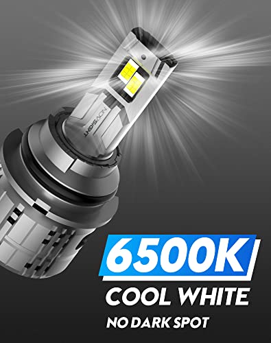 9007 Led Headlight Bulbs 40000Lm, Novsight 2022 Upgrade 900% Brighter 6500K Cool White 9007/Hb5 Led Headlights High And Low Beam Conversion Kit 200W Super Bright Led Bulb Hi/Lo, Halogen Replacement #TOP5