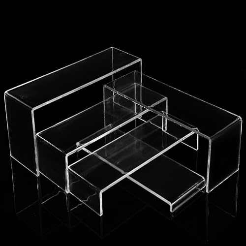 10-Pack Acrylic Display Risers for Home Decoration