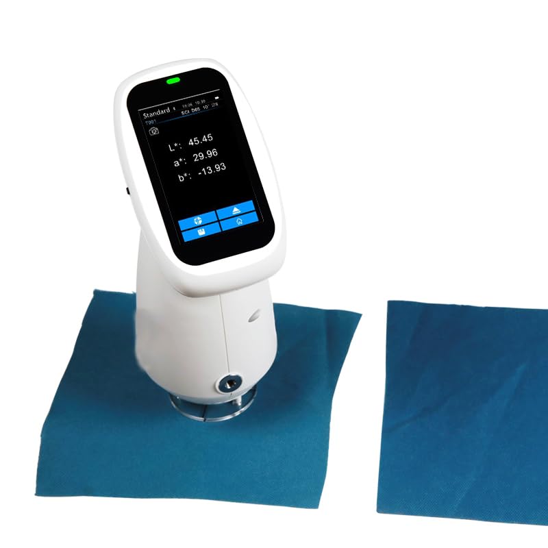 Portable Spectrophotometer Lab Spectrophotometers Colorimeter Color Analyzer with Φ8mm+Φ4mm Platform Double Caliber Repeatability 0.03 Full-Band Balanced LED Light Source + UV Light Source