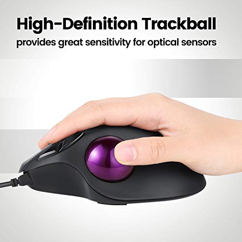 Image of Perixx PERIPRO-303GP Small Trackball, 1.34 Inches Replacement Ball for Perimice and M570, Glossy Purple