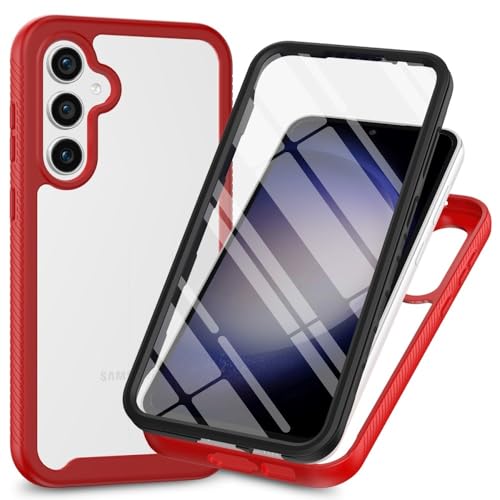Coque Samsung S25 FE antichoc rouge pour éviter les bris d'écran et les rayures