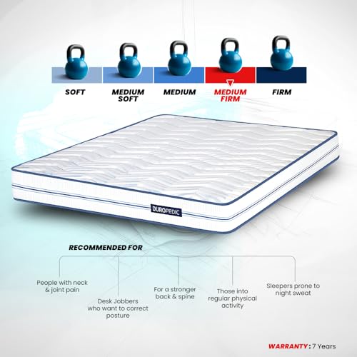 Image of Duroflex Strength - Doctor Recommended |5 Zone Dual Density Orthopedic Support Layer |High Density Coir | 7 Inch Double Size Memory Foam Mattress(78x48x7, Inch)