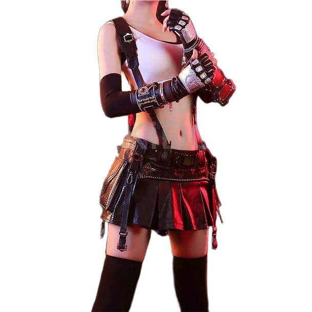 KIRA KIRA Tifa Lockhart Cosplay Costume Doki-SR FF7 Full Set Outfits Cosplay Costume for Halloween...