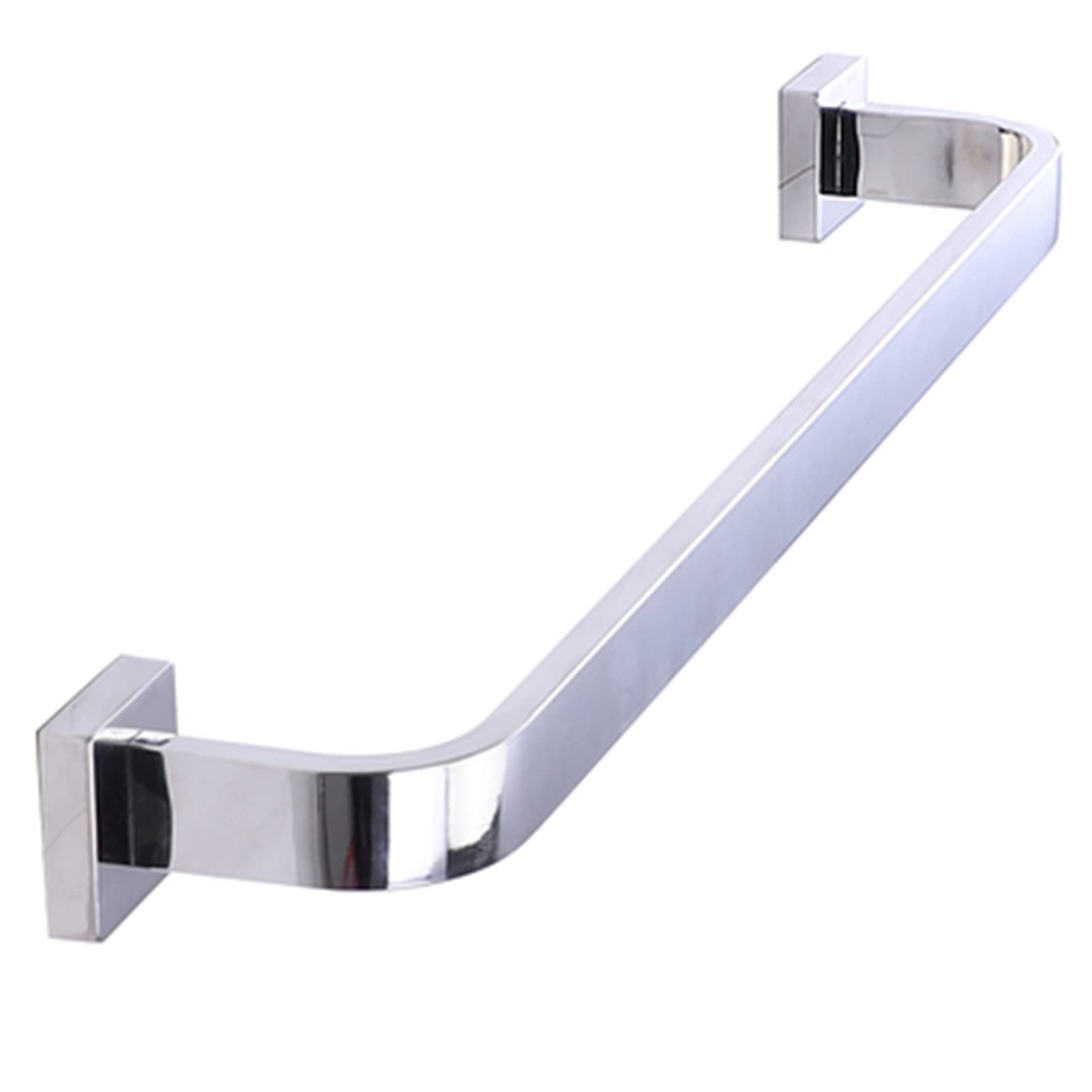 Portasciugamani Singolo a Parete, portasciugamani Quadrato, portasciugamani di Grandi Dimensioni in Acciaio Inossidabile SUS304, per Accessori da Bagno e Cucina, 50cm-100cm, Argento (dimensi