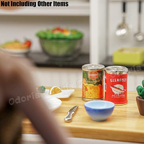 Odoria 1:12 Mini Play Food Miniature Cans Dollhouse Kitchen Accessories #TOP5
