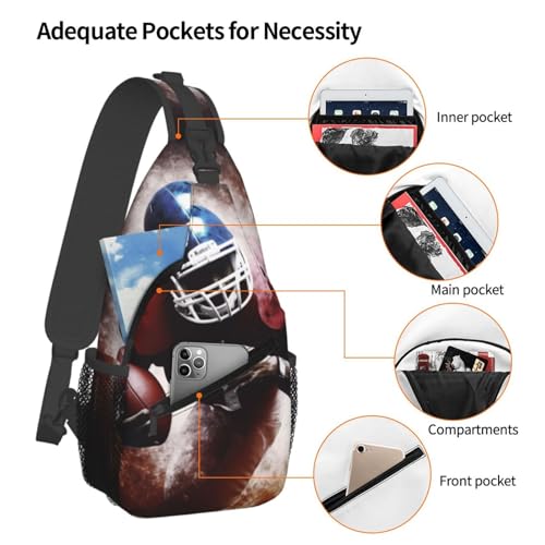 Morrales Sling Bag Negro para Senderismo y Uso Diario miniatura 3