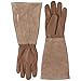 Produktbild Amazon Basics  Gartenhandschuhe mit Unterarmschutz, Leder, Gr. M, Braun