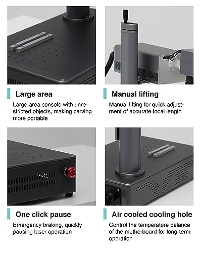 XGXHIN 5W UV-lasergraveerder, hogesnelheidsmarkeermachine, luchtkoelsysteem, lasergraveermachine, doe-het-zelf lasergraveerder voor hout en metaal, glas, leer - Afbeelding 6