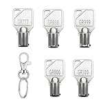 GR777,GR800,GR888,GR100,GR999 Washer Dryer Machine Key Set for Greenwald Speed Queen Commercial,Coin Laundry Machine Key(5 PCS)