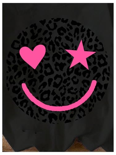 GORGLITTER Girl's Cute Graphic Tee Cheetah Short Sleeve Oversied Crewneck T-Shirt3