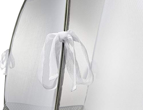 Green Frog Baby Safety Pop Up Crib Tent Infant - 100% Organic Cotton, See Through Mosquito Net and Nursery Canopy Netting Cover Keep Baby from Climbing Out - Toddler Crib Accessories