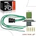 A-Premium HVAC Blower Motor Resistor with Wire Harness Kit Compatible with Chrysler & Dodge Vehicles - Sebring 2005-2006, Stratus 2005-2006 - Replace# 5166541AA