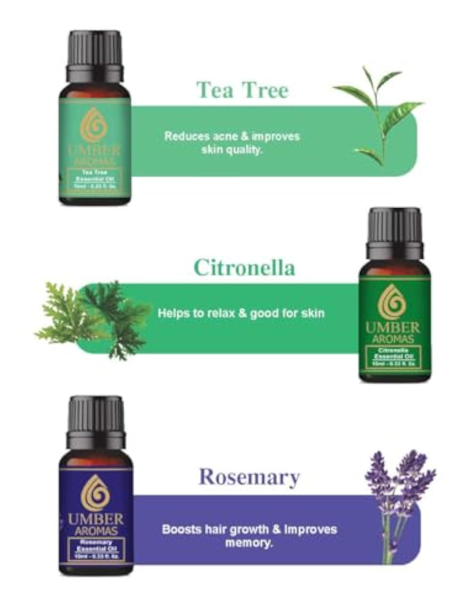 UMBER Essential Oil Blend for Aromatherapy, Natural