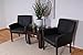 Boss Office Products Executive Box Arm Chair with Mahogany Finish in Black, 25.5