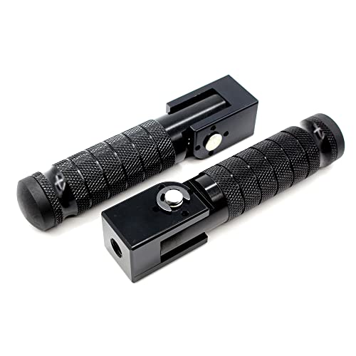 Image of Universal Motorcycle Bicycle Folding Foot Pegs 90 Degree Foldable Electric Motorbike Ebike For Super73 S2 /ZX /RX /R /S Passenger Footrests Rearsets Rear Set Footpegs foot Rest Pedals M8 Install Bolts