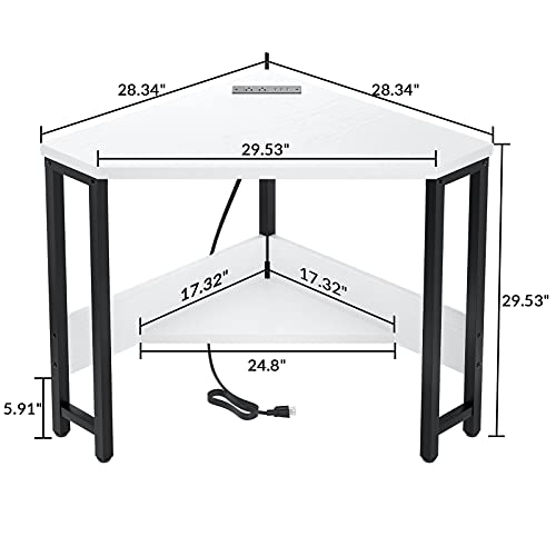 Armocity Corner Desk Small Desk With Outlets Corner Table For Small Space thumb #7