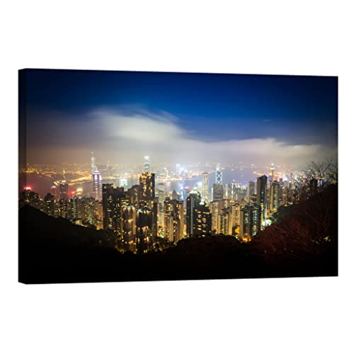 Tableau phosphorescent Cities DCO039-2 qui brille dans le noir 80 x 120 cm
