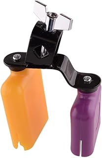 Double Mounted Square Cattlebell Cow Bell Percussion Drum Blocks Latin Music Fish