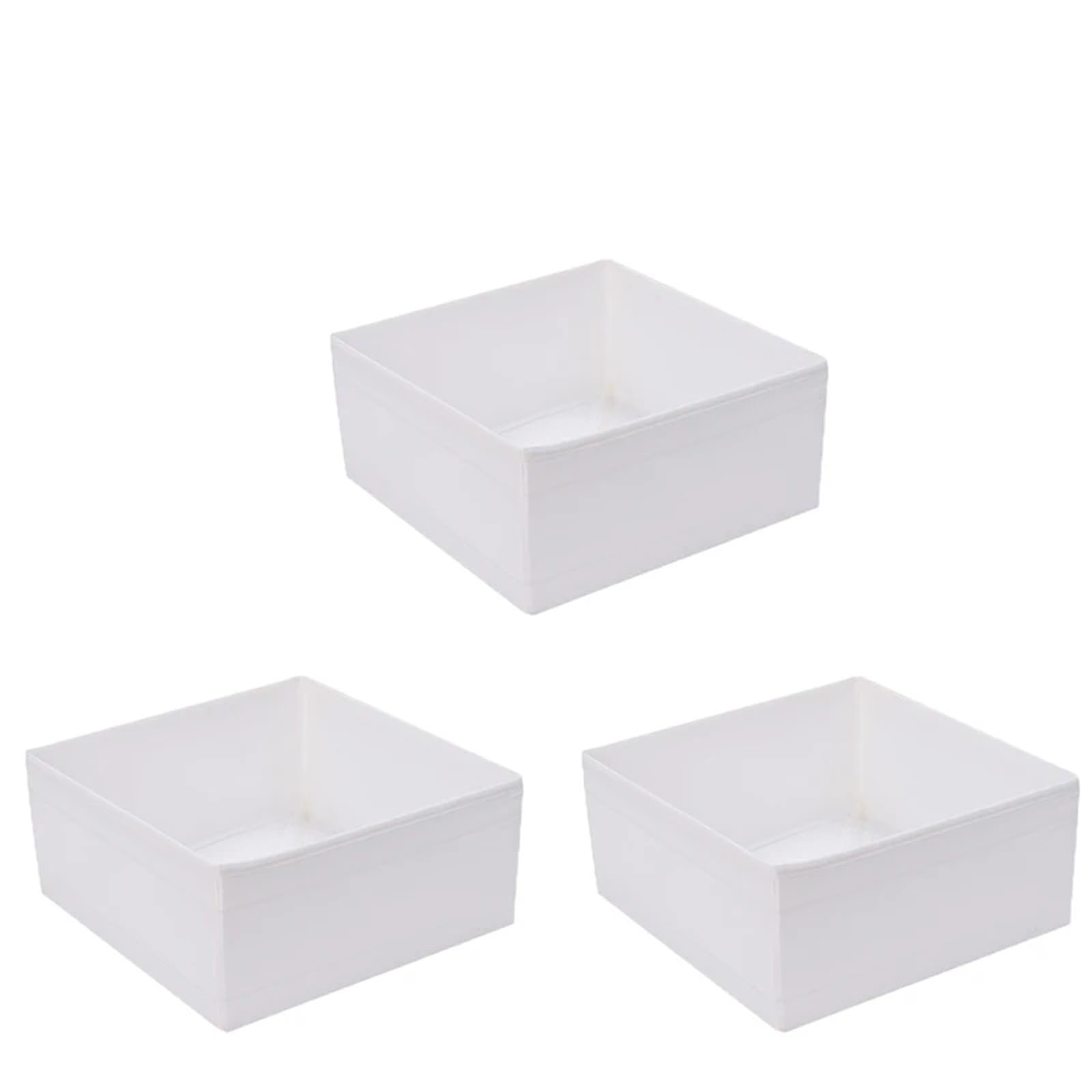 Compartimento organizador de ropa, caja almacenamiento plegable, for el hogar(3PCS L white)