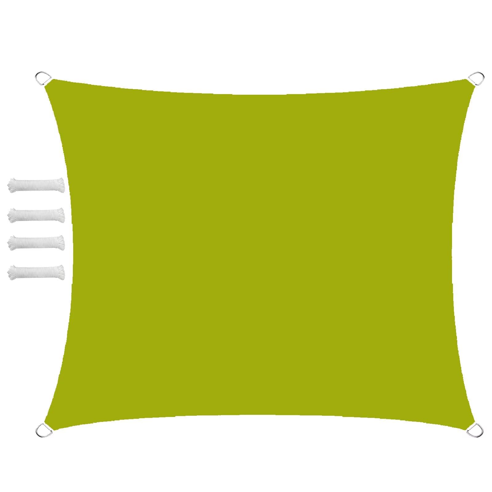 Voile d'ombrage rectangulaire imperméable 3,5x4,5m vert gelbgreen pour terrasse