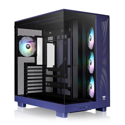 Image of Thermaltake View 380 XL TG ARGB; 4x120mm ARGB Lite Fans Included; 360mm Radiator Support; 420mm GPU Clearance; Hidden Connector Support; Dual Chamber; Future Dusk; CA-11E-00MNWN-00