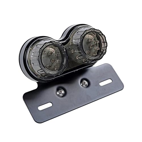 Feu arrière de moto universel 12V avec signal LED et éclairage de plaque d'immatriculation intégré