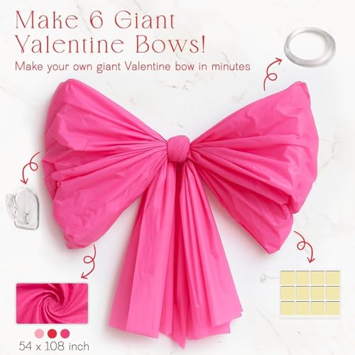 Lazos gigantes de pared reutilizables de 35x20 cm para decorar San Valentín 5