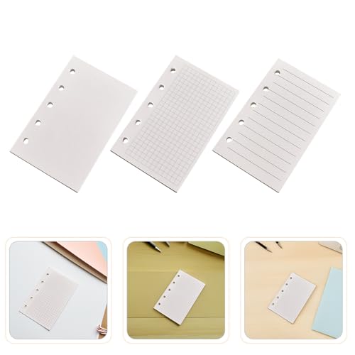 9 Cahiers à Spirale Vierge Recharges Lignées Quadrillées pour Carnets